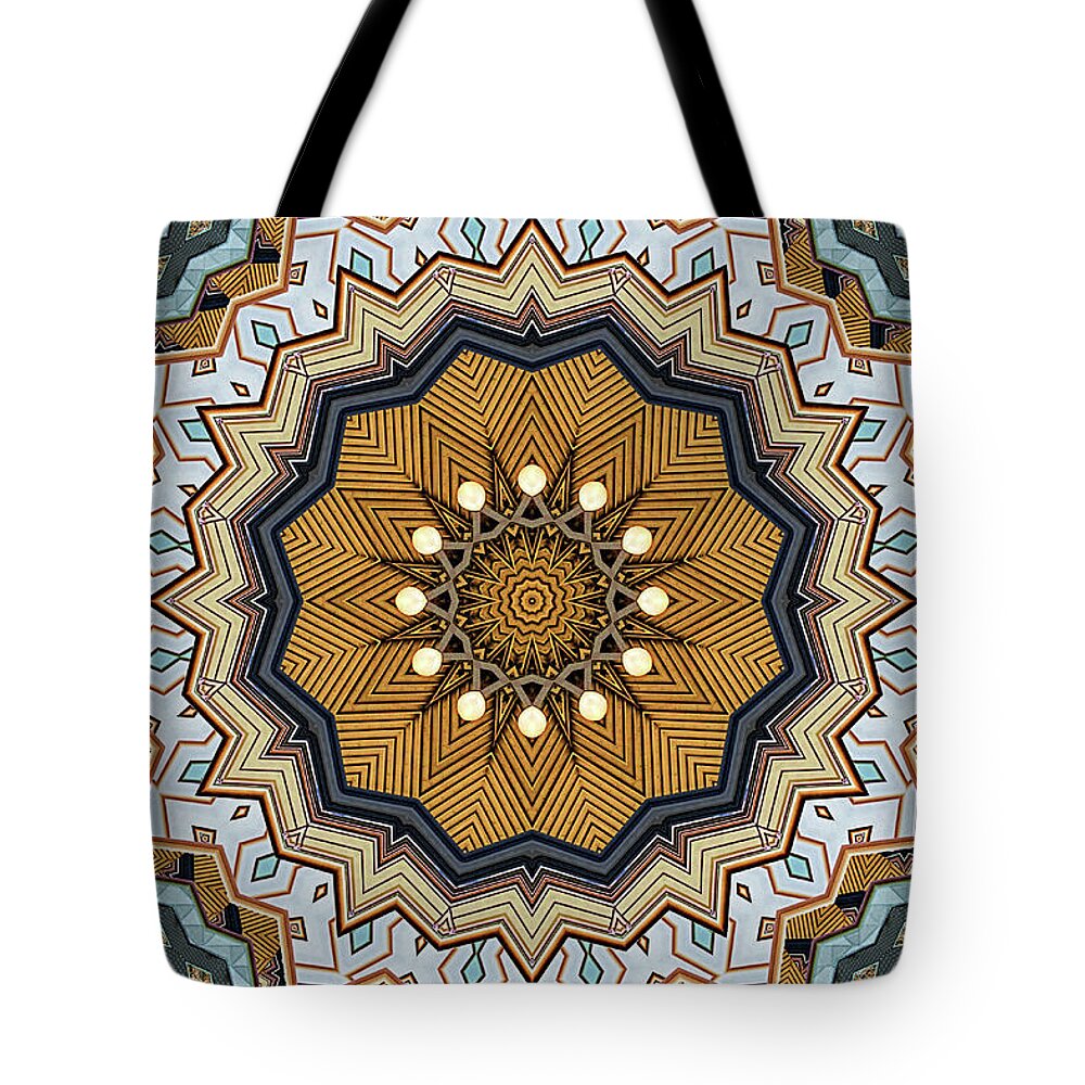Kaleidoscope Tote Bag featuring the digital art Impressions by Wendy J St Christopher