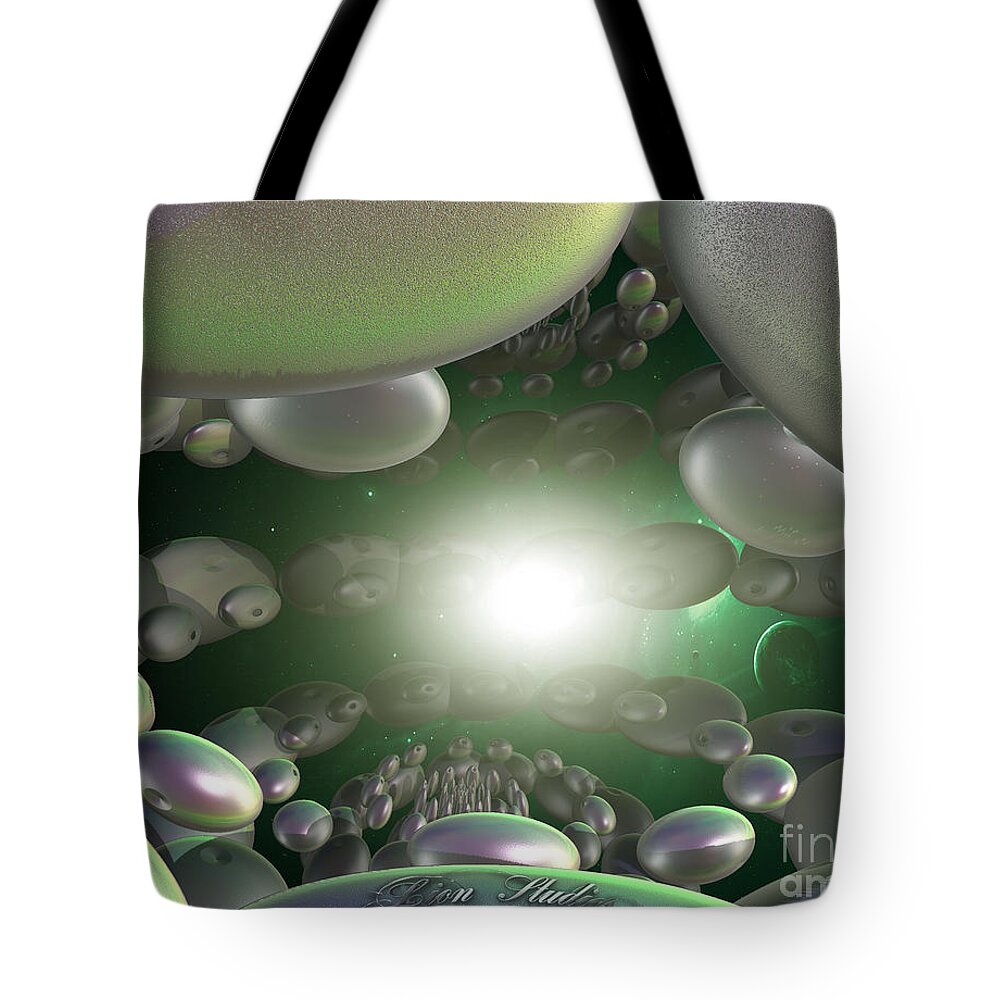 Fractal Tote Bag featuring the digital art In A Galaxy Far Far Far Away by Melissa Messick