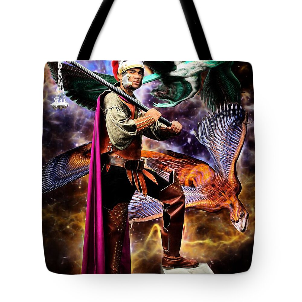 Fantasy Tote Bag featuring the painting In An Alternate Reality by Jon Volden