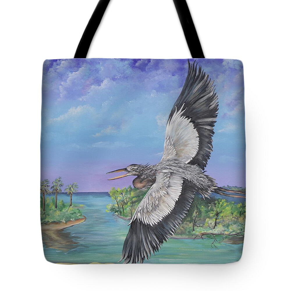 Greaat Gray Tote Bag featuring the painting In Flight by Virginia Bond