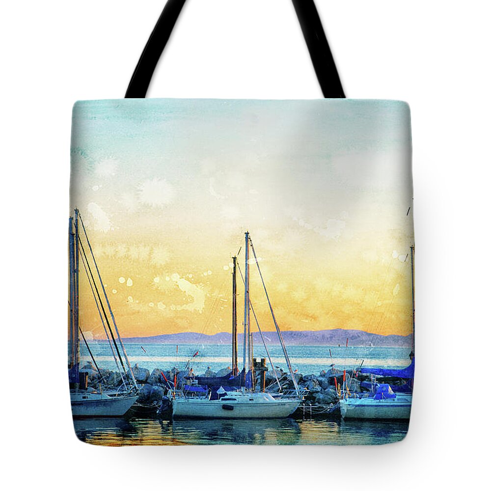 Boats Tote Bag featuring the photograph In For the Night by Joy Gerow