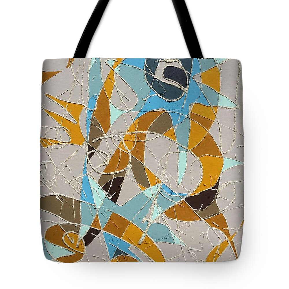 Abstract Tote Bag featuring the painting In My Time Of Dying by Natalia Astankina