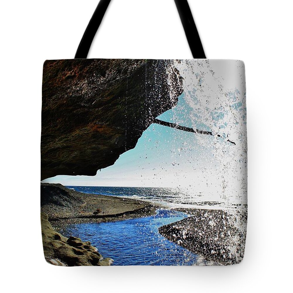 Waterfall Tote Bag featuring the photograph In Nature by Victoria Clark