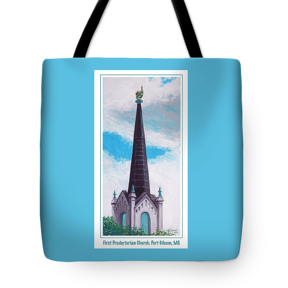 Church Tote Bag featuring the painting In Port Gibson MS by Jeanette Jarmon