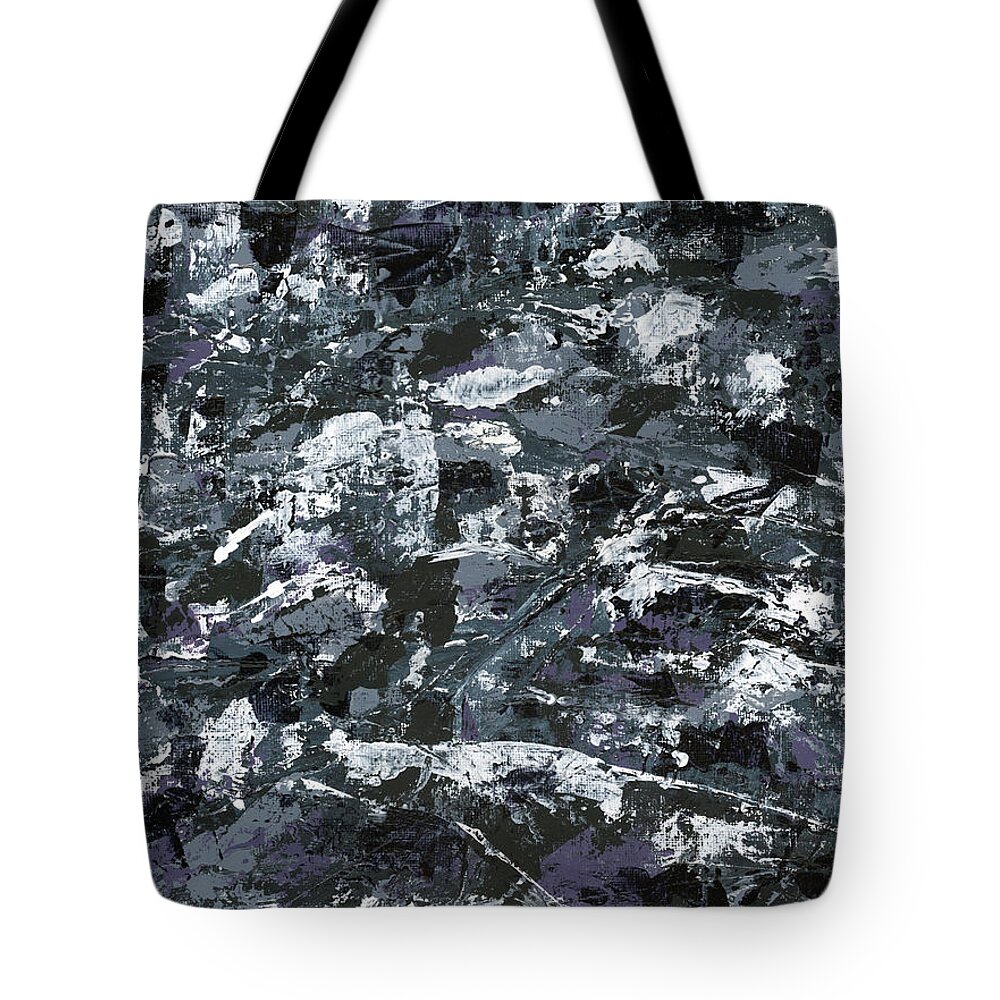 Abstract Tote Bag featuring the painting In Rubble by Matthew Mezo