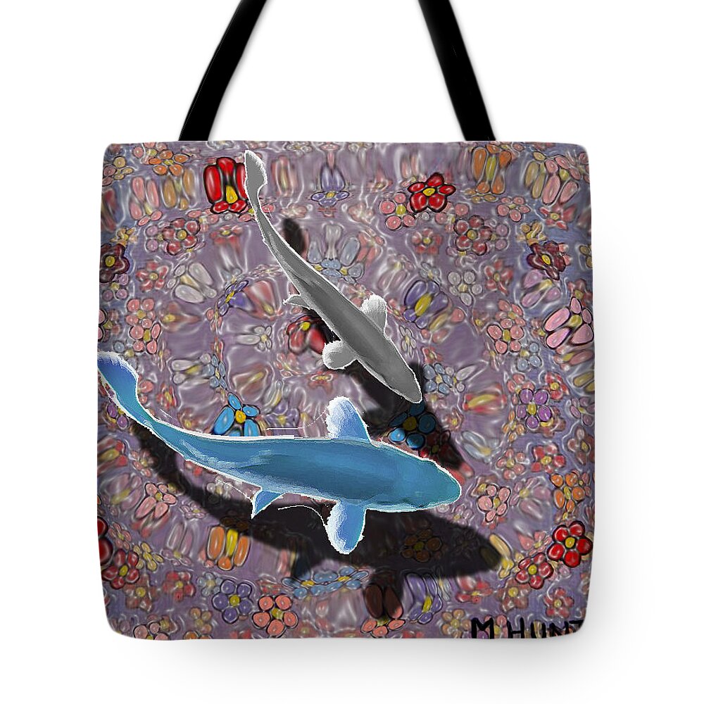 Water Tote Bag featuring the painting In The Bay by Mindy Huntress