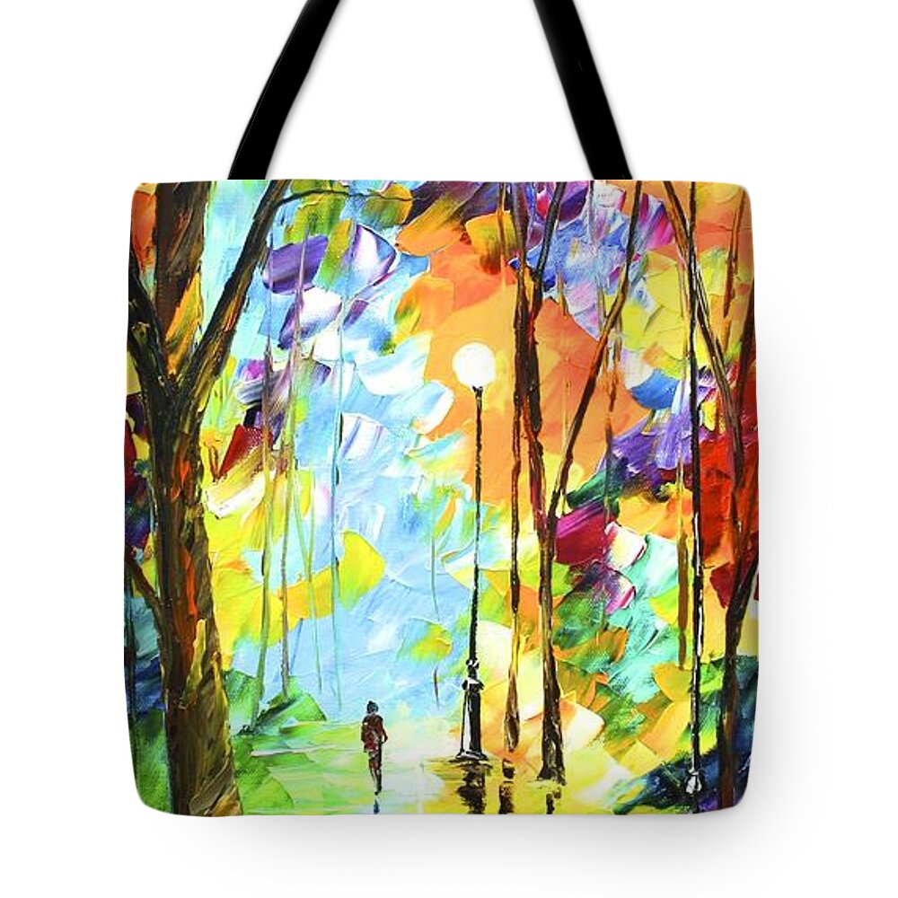 City Paintings Tote Bag featuring the painting In the Distance by Kevin Brown