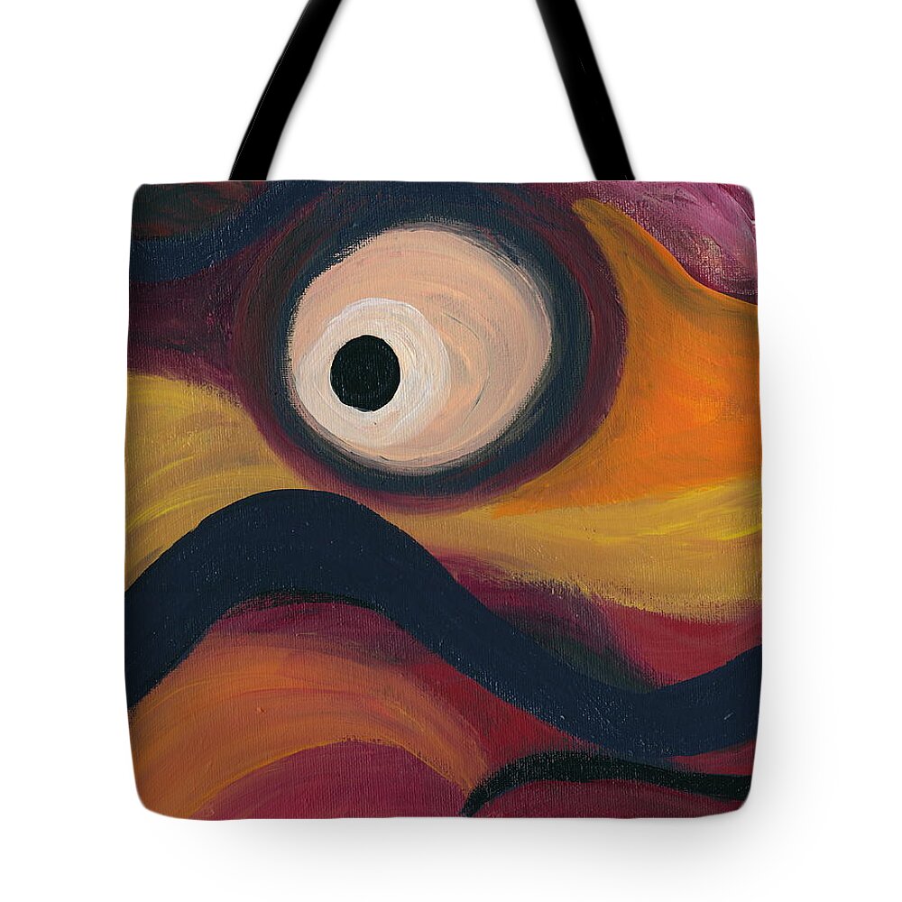 Abstract Tote Bag featuring the painting In the Eye of the Hurricane by Ania M Milo