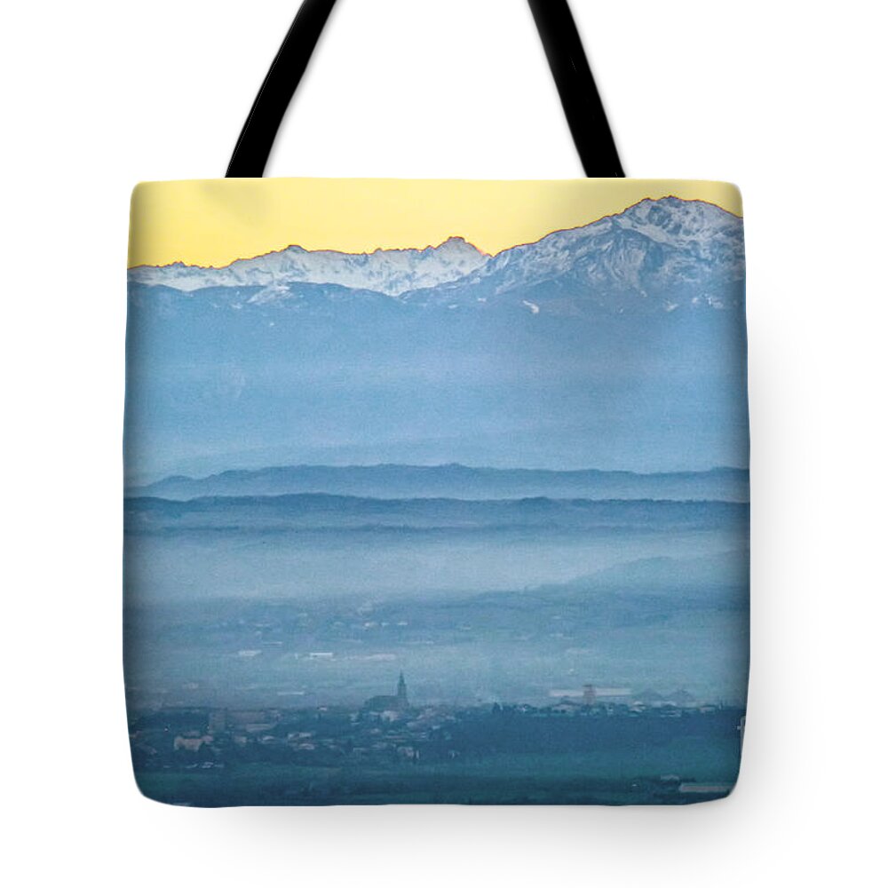 Adornment Tote Bag featuring the photograph In The Mist 4 by Jean Bernard Roussilhe