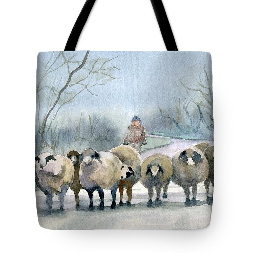 Mist Tote Bag featuring the painting In the Morning Mist by Marsha Elliott