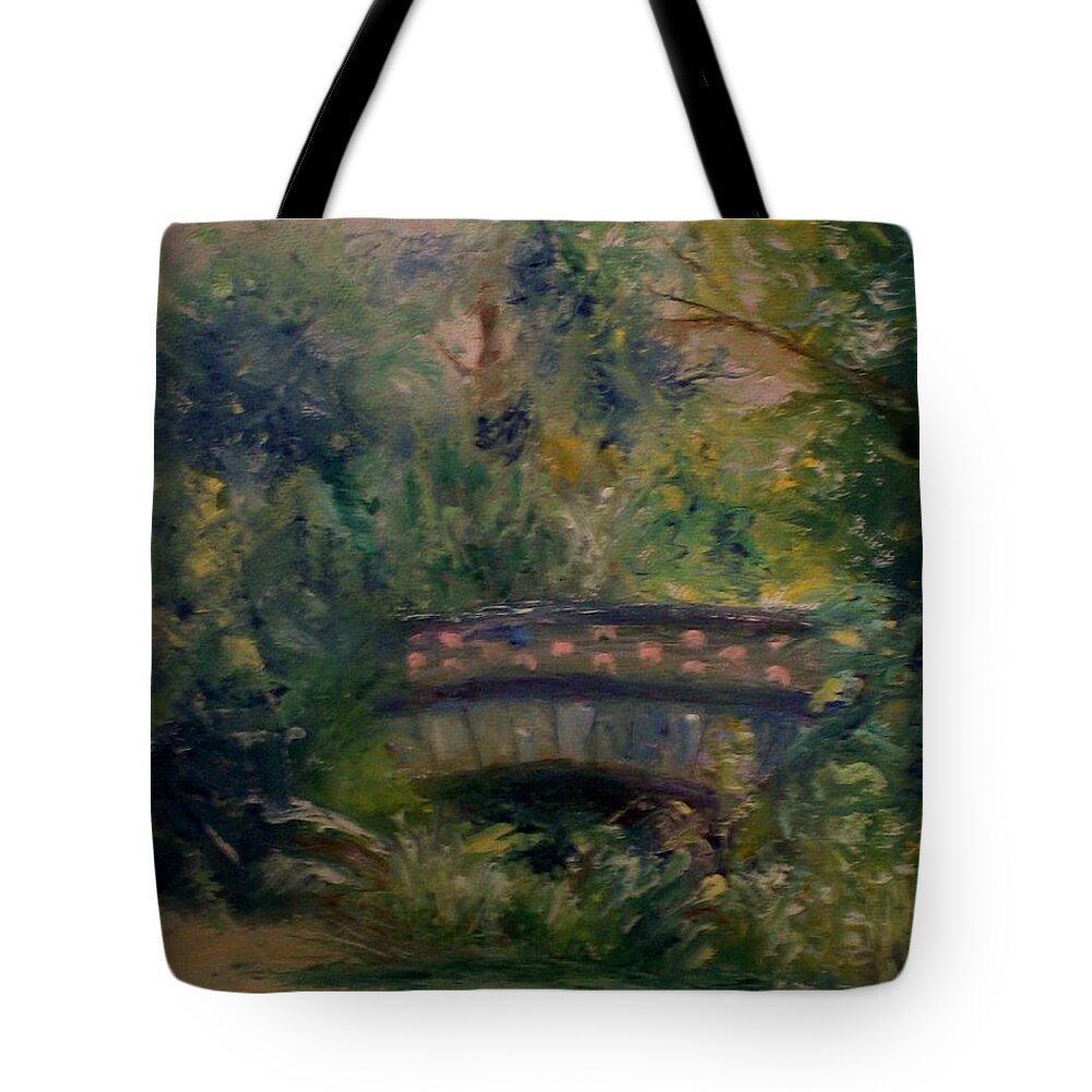 Landscape Tote Bag featuring the painting In the Park by Stephen King