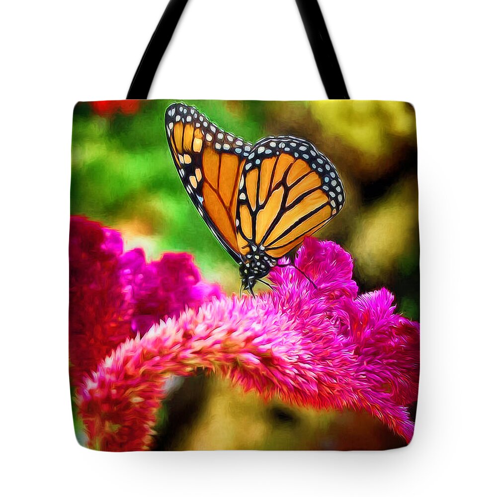 Flower Tote Bag featuring the digital art In The Pink by Pennie McCracken