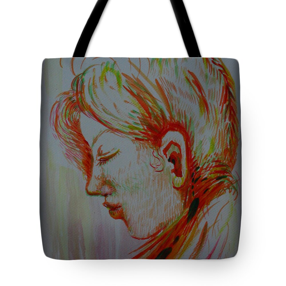Acrylic Tote Bag featuring the painting In The Room of Peace by Sukalya Chearanantana