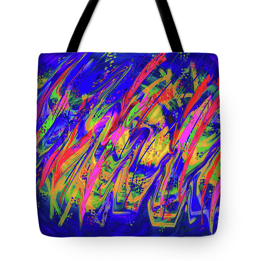 Abstract Tote Bag featuring the digital art In The Weeds by Matt Cegelis