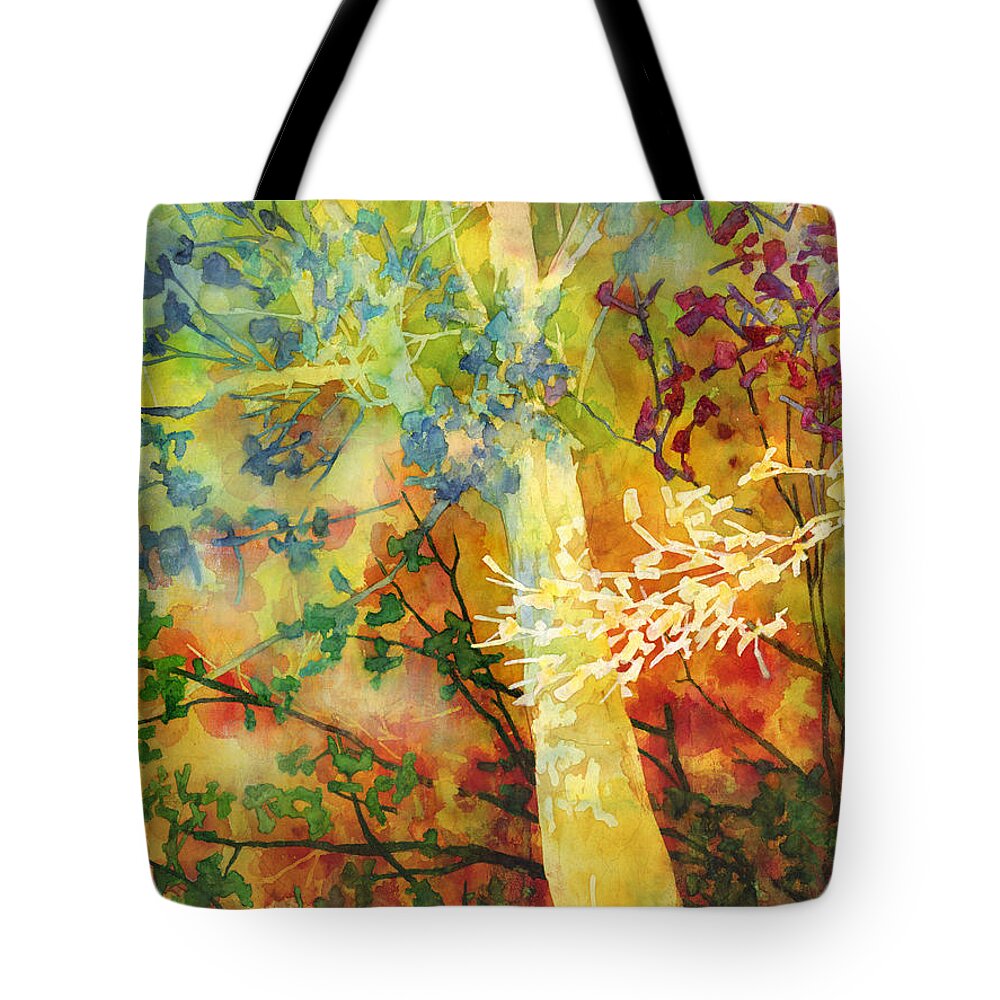 Wood Tote Bag featuring the painting In the Woods by Hailey E Herrera
