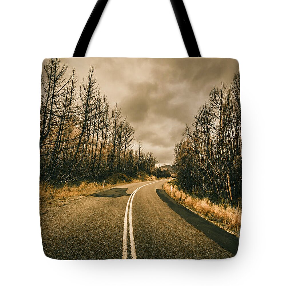 Journey Tote Bag featuring the photograph In winters way by Jorgo Photography