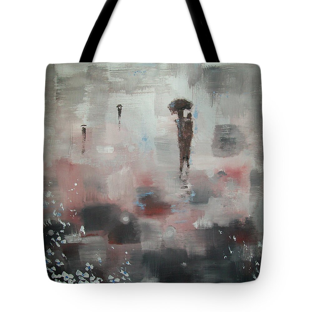 Art Tote Bag featuring the painting In with the Crowd by Raymond Doward