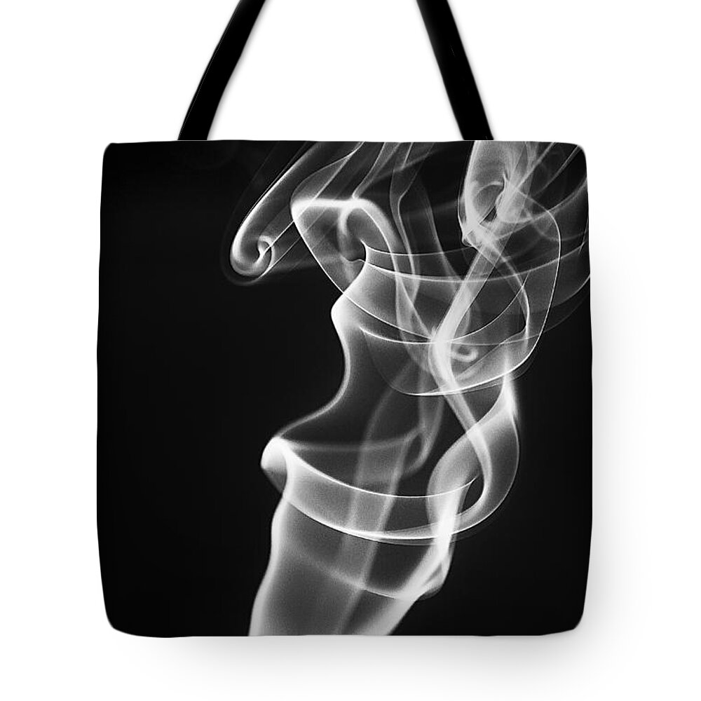 Smoke Tote Bag featuring the photograph Incendere-7 BW by Steve Somerville