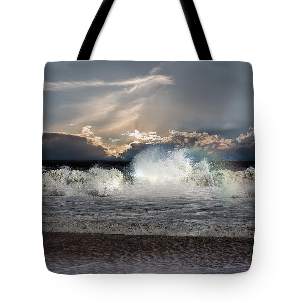 Ocean Tote Bag featuring the photograph Incoming Tide by John Haldane