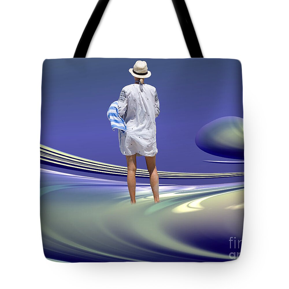 Digital Art Tote Bag featuring the digital art Indecision by Elaine Teague