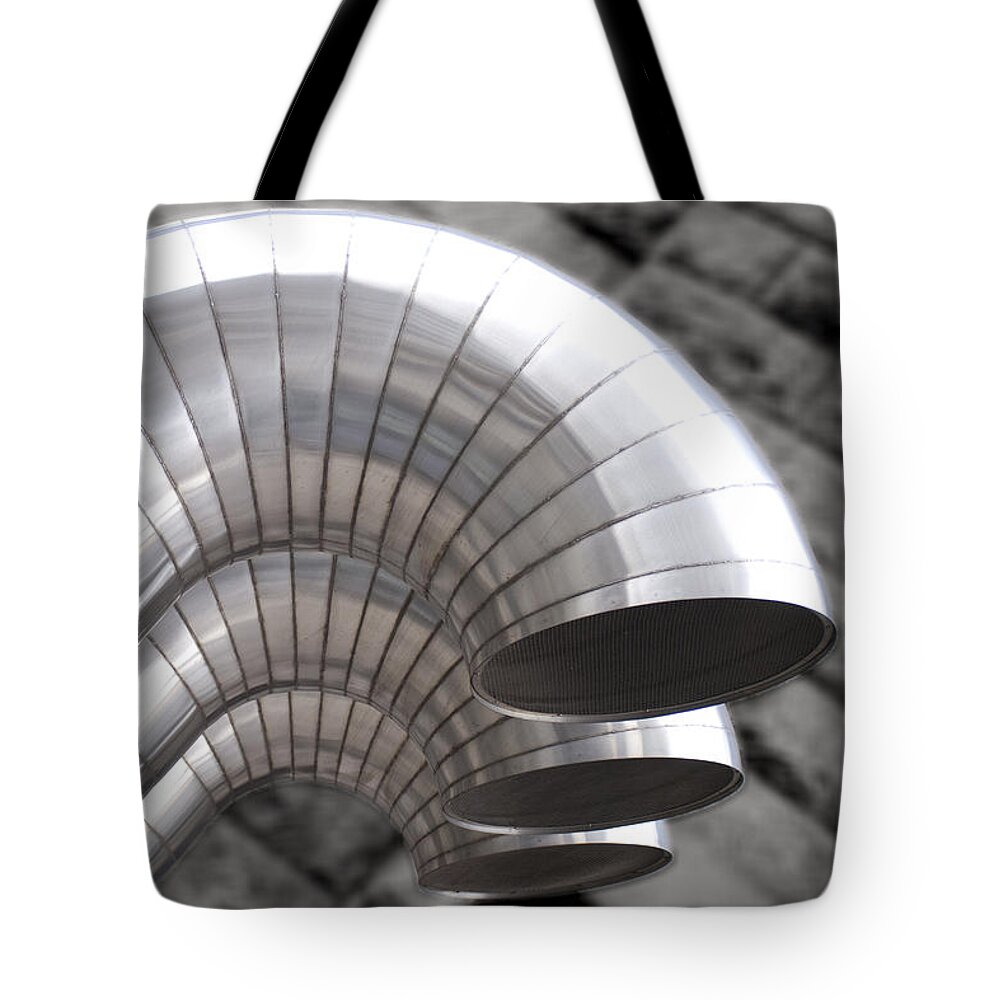 Ducts Tote Bag featuring the photograph Industrial Air Ducts by Henri Irizarri