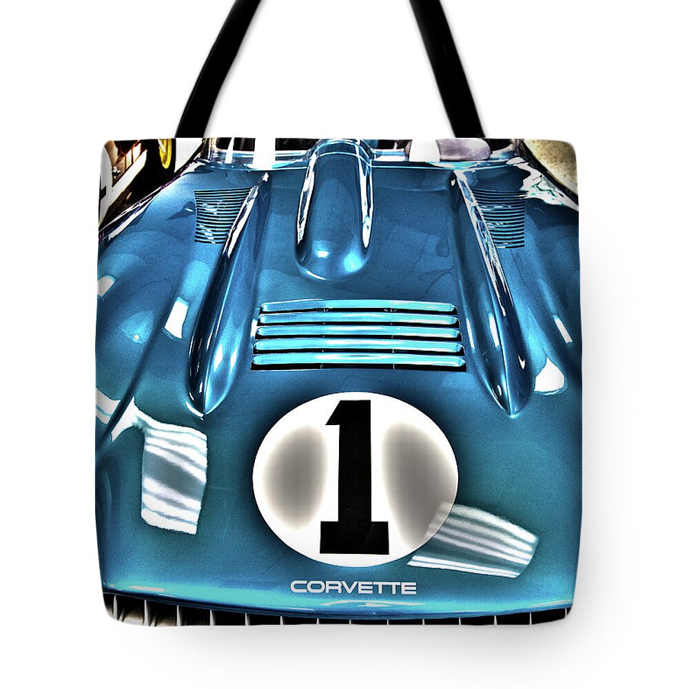Indy Tote Bag featuring the photograph Indy Race Car Museum Corvette by ELITE IMAGE photography By Chad McDermott