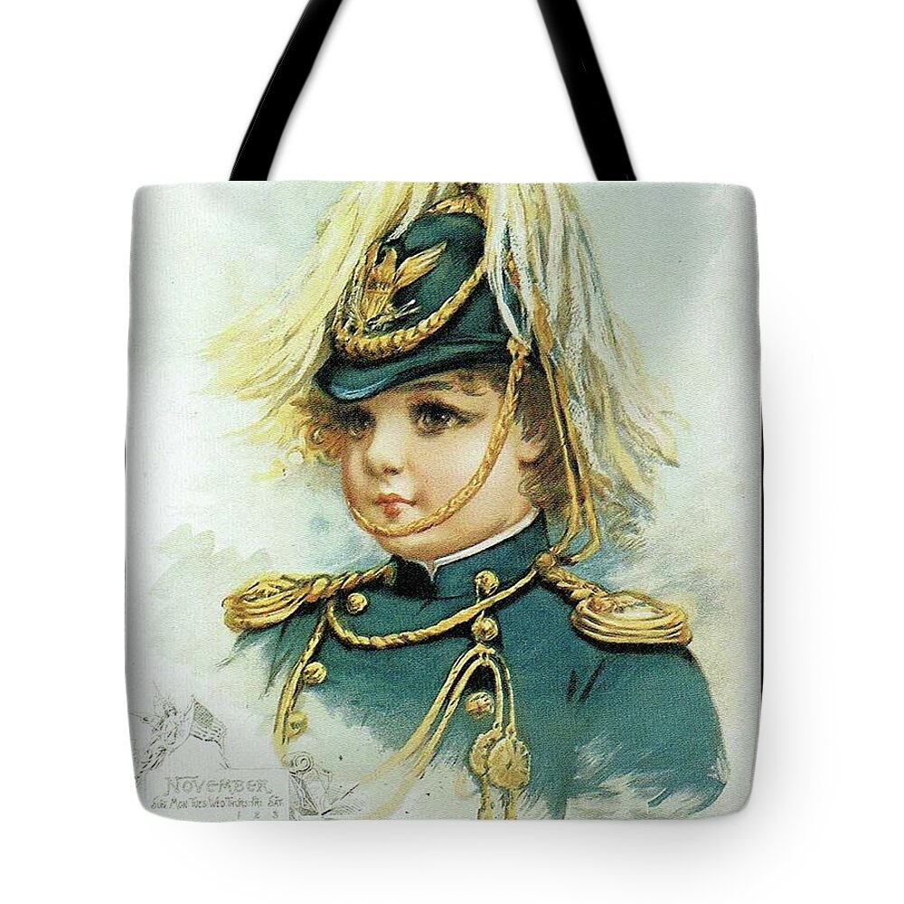 Frances Brundage Tote Bag featuring the painting Infantry Officer by Reynold Jay