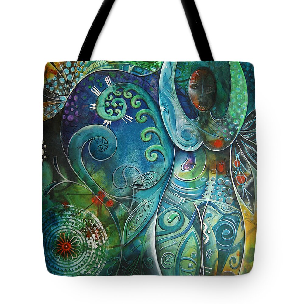 Goddess Tote Bag featuring the painting Inner Goddess by Reina Cottier by Reina Cottier