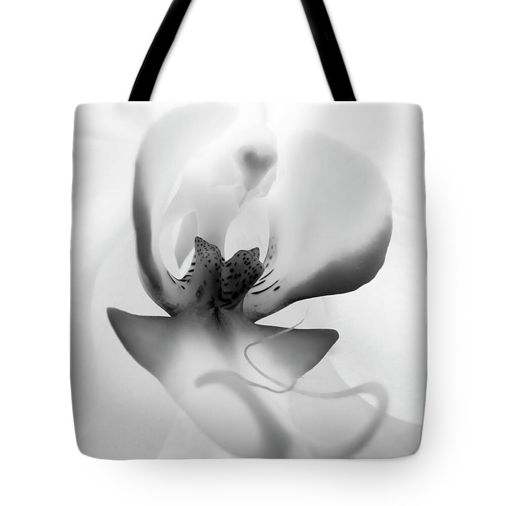 White Orchid Tote Bag featuring the photograph Inside Orchid by Wim Lanclus