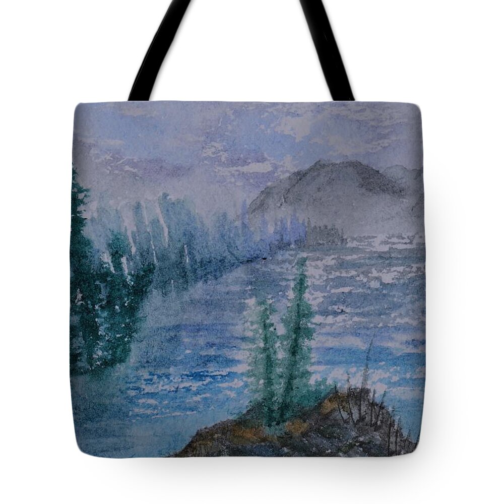 Inside Passage Tote Bag featuring the painting Inside Passage by Warren Thompson