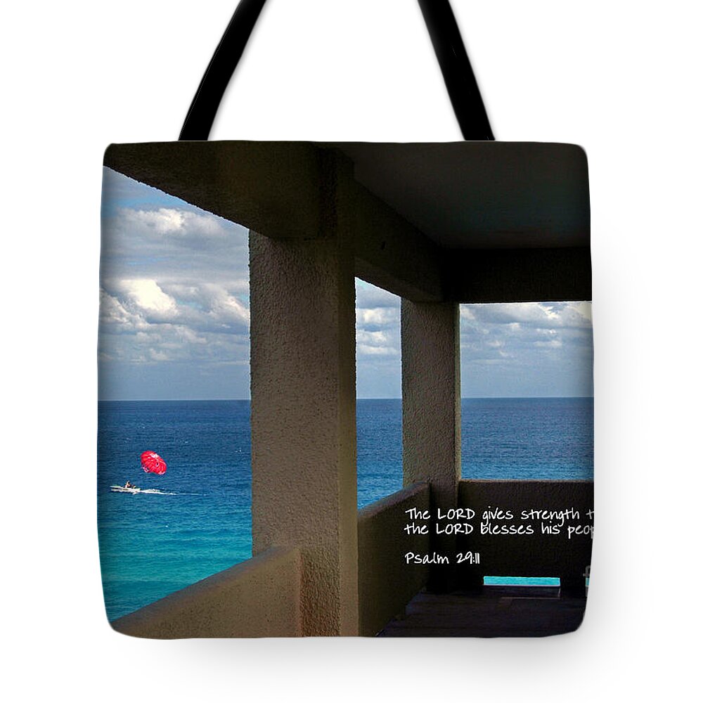 Parasail Tote Bag featuring the photograph Inspirational - Picture Windows by Mark Madere