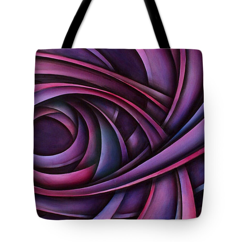 Abstract Design Tote Bag featuring the painting Inspire by Michael Lang