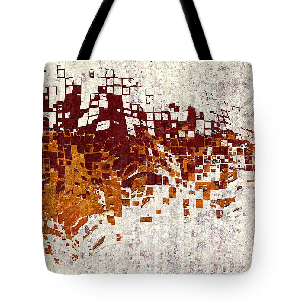 Insync Tote Bag featuring the digital art Insync by Judi Lynn