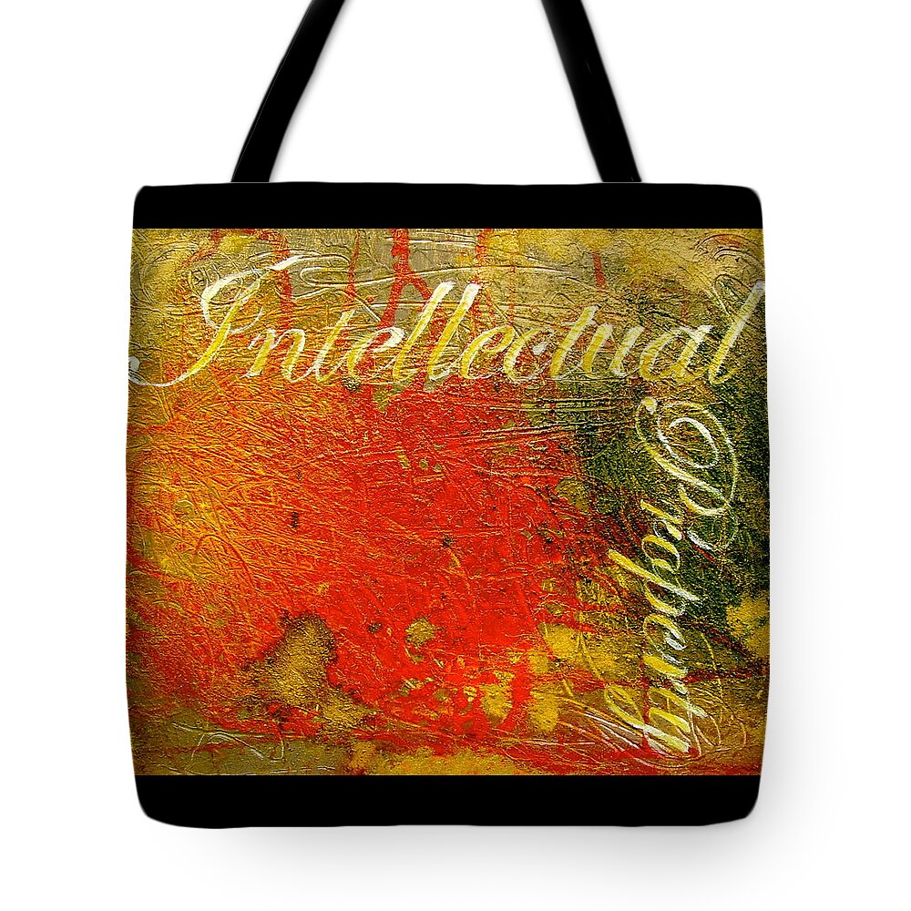 Abstract Art Tote Bag featuring the painting Intellectual Property by Laura Pierre-Louis