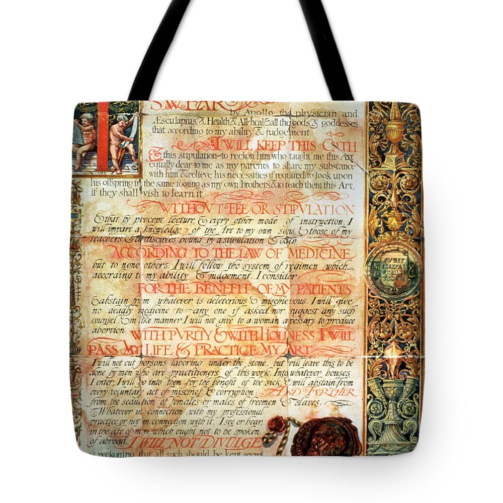 Science Tote Bag featuring the photograph International Code Of Medical Ethics by Science Source