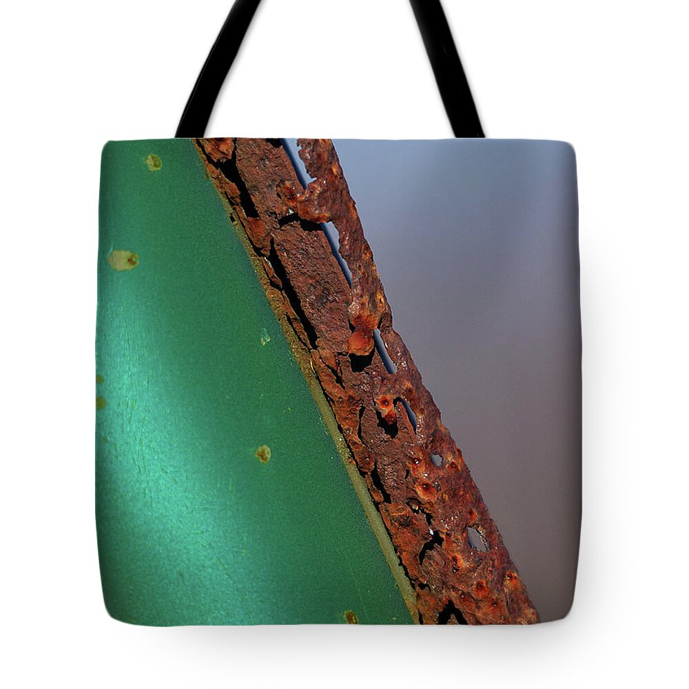 Abstract Tote Bag featuring the photograph International Green by Sue Capuano