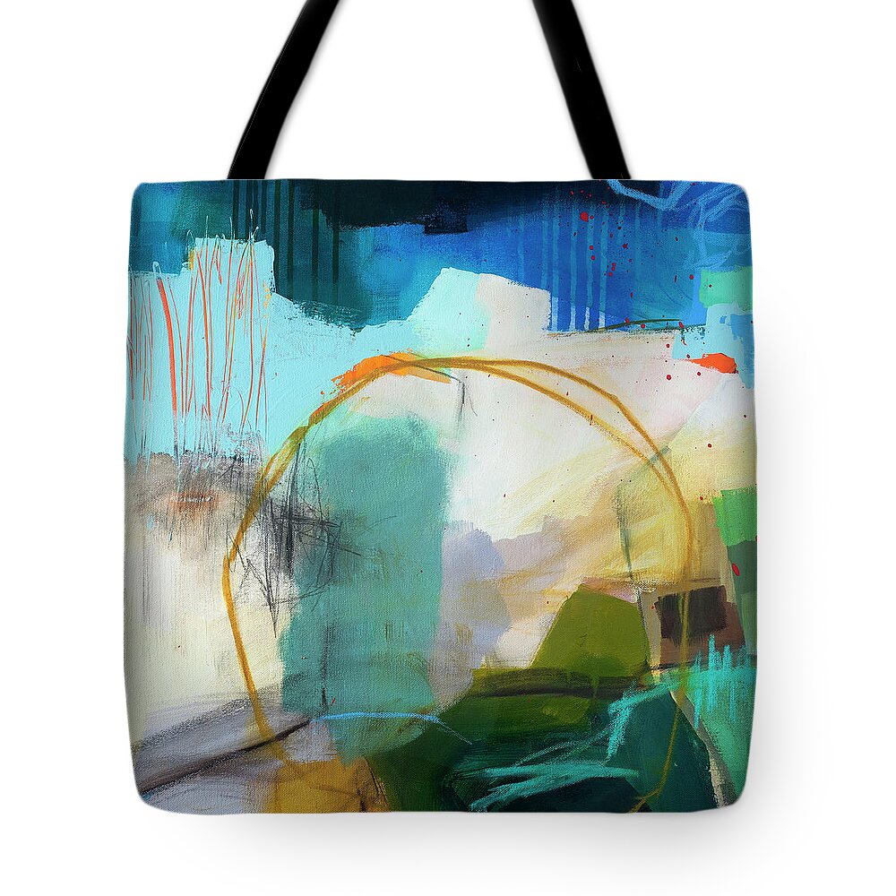 Abstract Art Tote Bag featuring the painting Intertidal #1 by Jane Davies