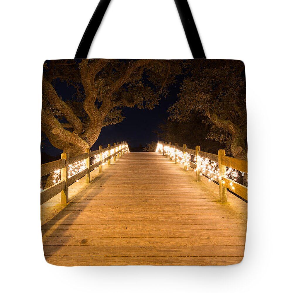 Boardwalk Tote Bag featuring the photograph Into by Jim Neal
