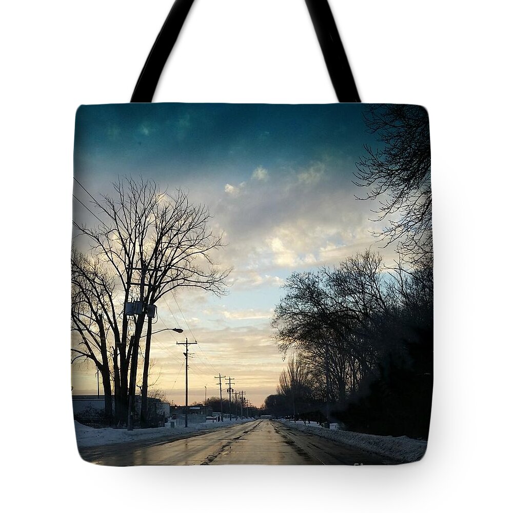 Trees Tote Bag featuring the photograph Into New Country by Diamante Lavendar