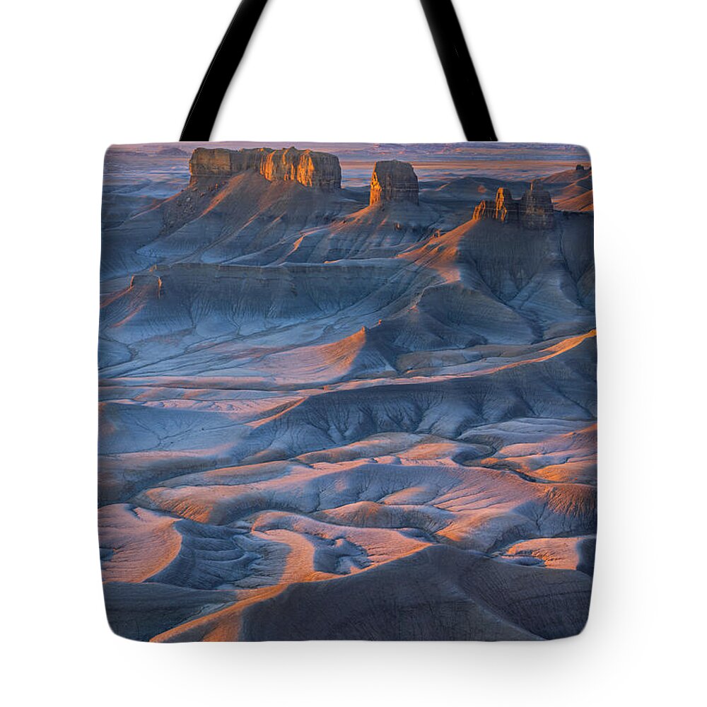 Utah Tote Bag featuring the photograph Into the Badlands by Dustin LeFevre