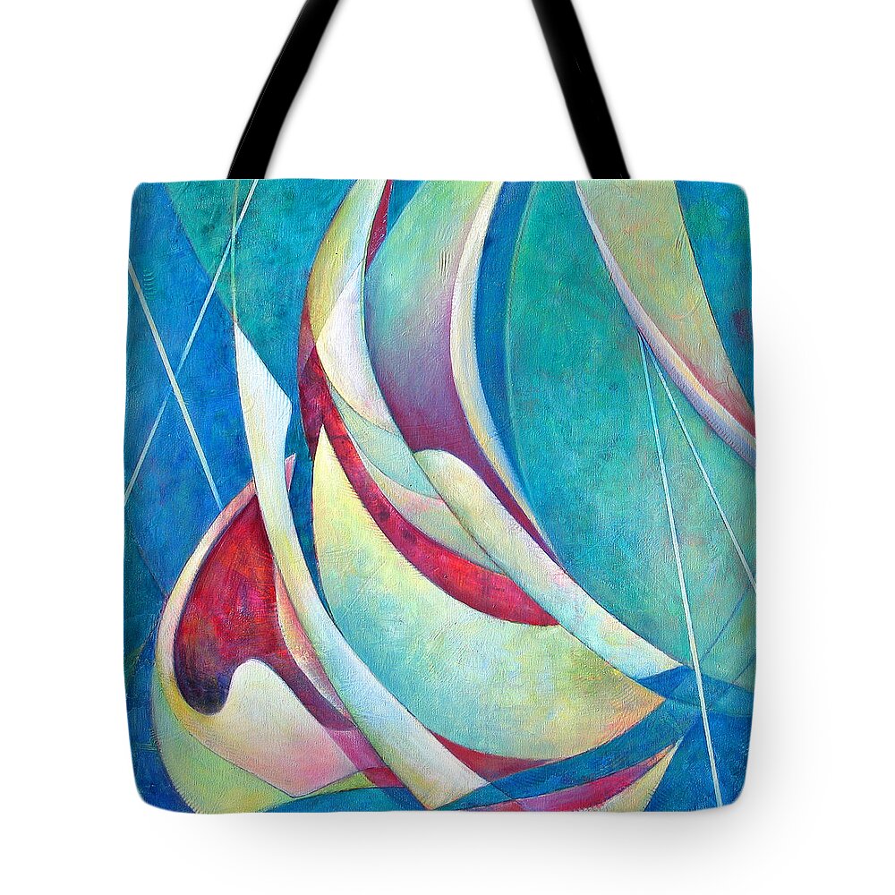 Sea Tote Bag featuring the painting Into the Breeze by Susanne Clark