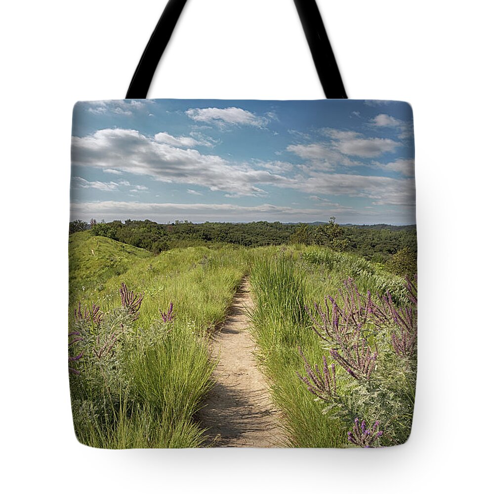 Loess Hills Tote Bag featuring the photograph Into the Loess Hills by Susan Rissi Tregoning