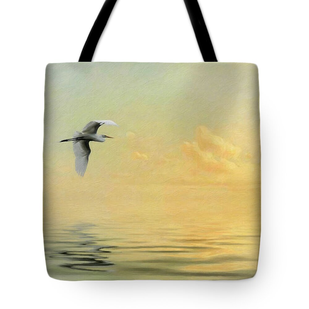 Into The Sunset Tote Bag featuring the photograph Into the Sunset by Priscilla Burgers