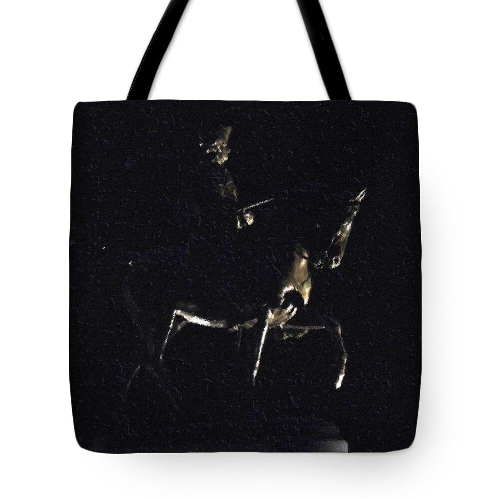 Statue Tote Bag featuring the digital art Into The Unknown - Study #2 by Vincent Green