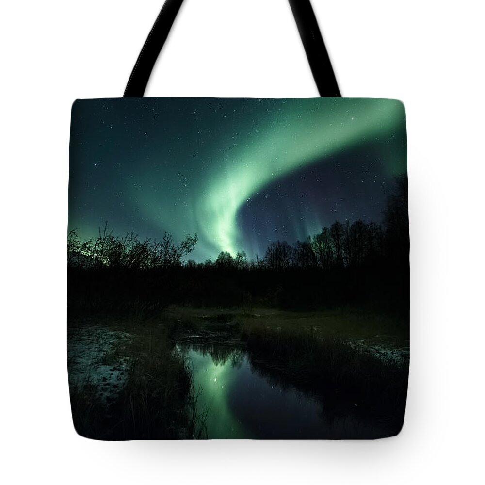 Night Tote Bag featuring the photograph Into The Woods by Tor-Ivar Naess