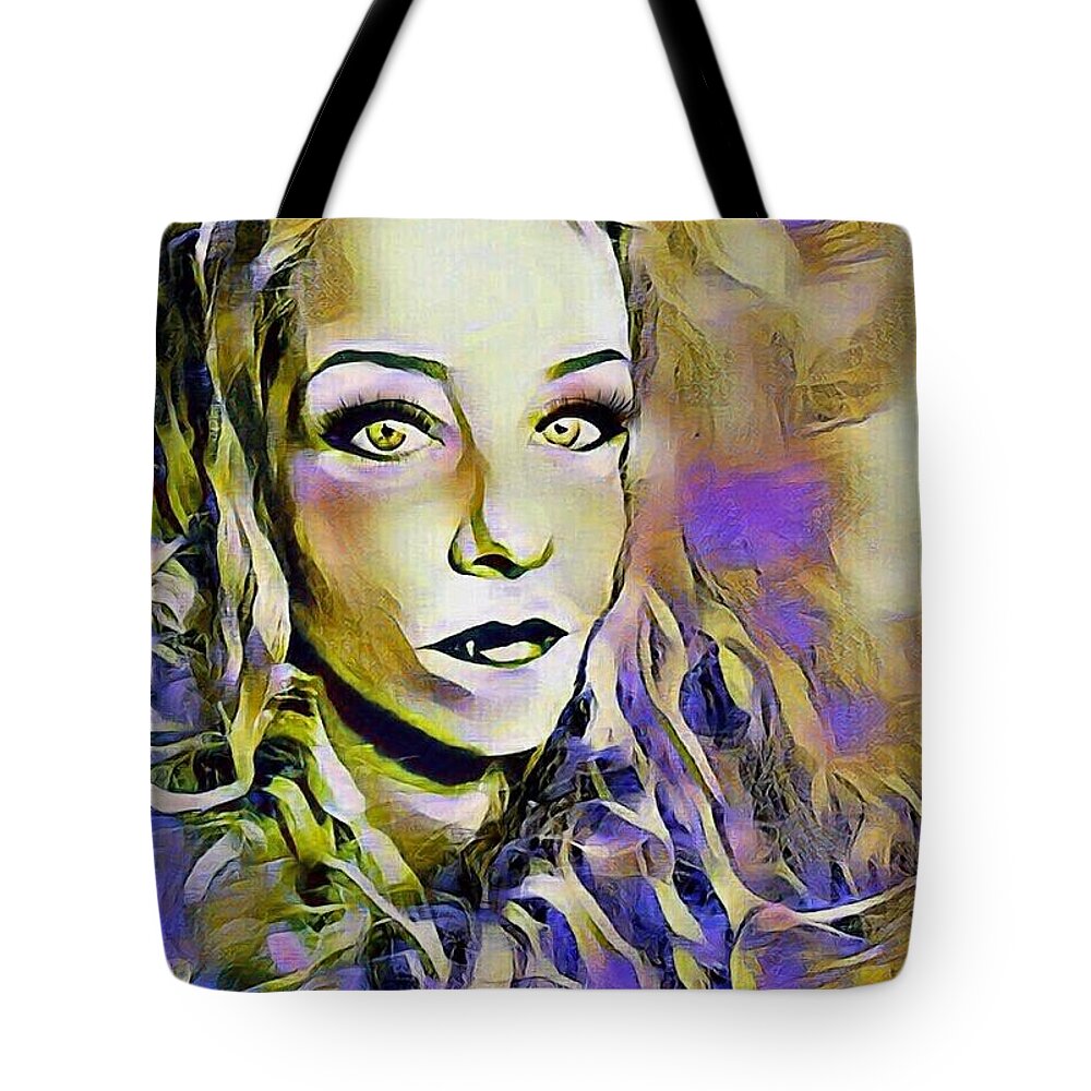 Ally White Tote Bag featuring the digital art Introspective by Ally White
