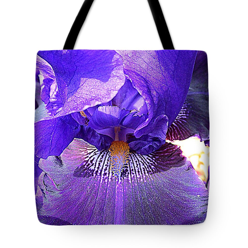 Iris Tote Bag featuring the photograph Iris Garden 16 by Randall Weidner