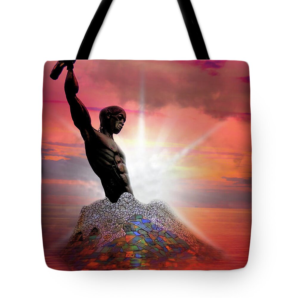 Iron-working Tote Bag featuring the photograph Iron Man III by Al Bourassa