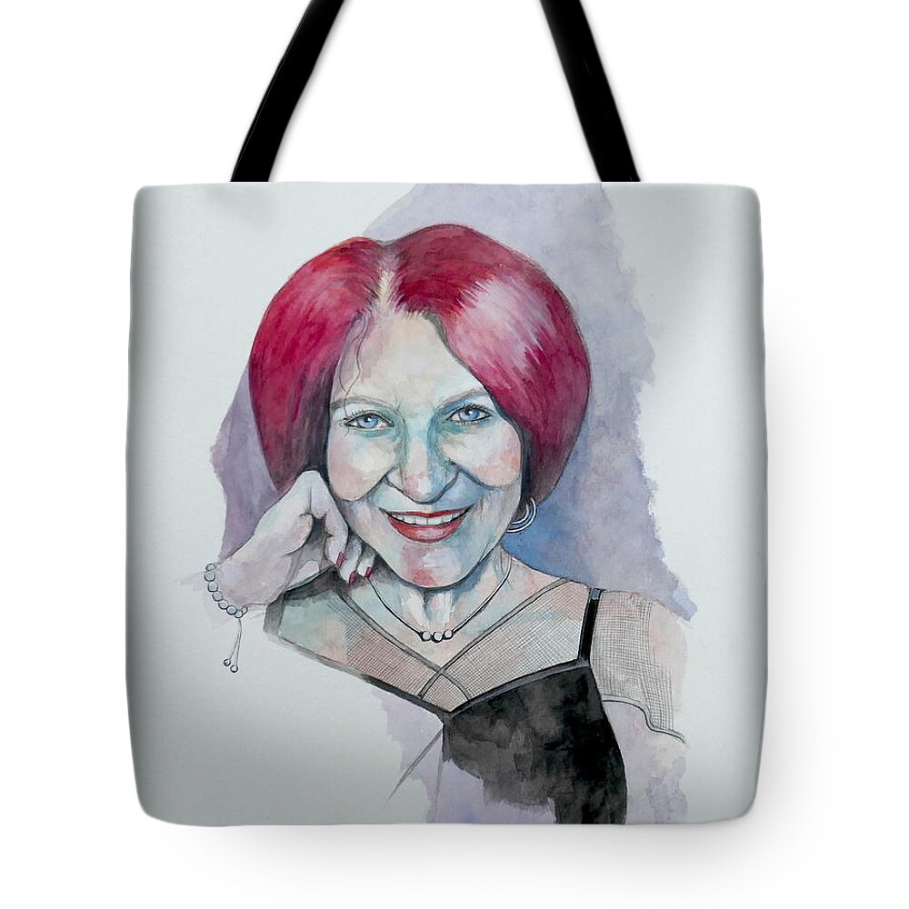 Female Tote Bag featuring the painting Isabella by Ray Agius