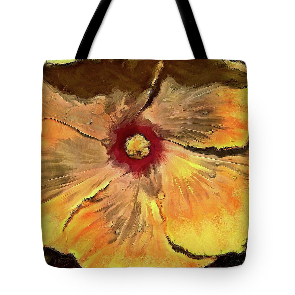 Flower Tote Bag featuring the mixed media Isabella by Trish Tritz